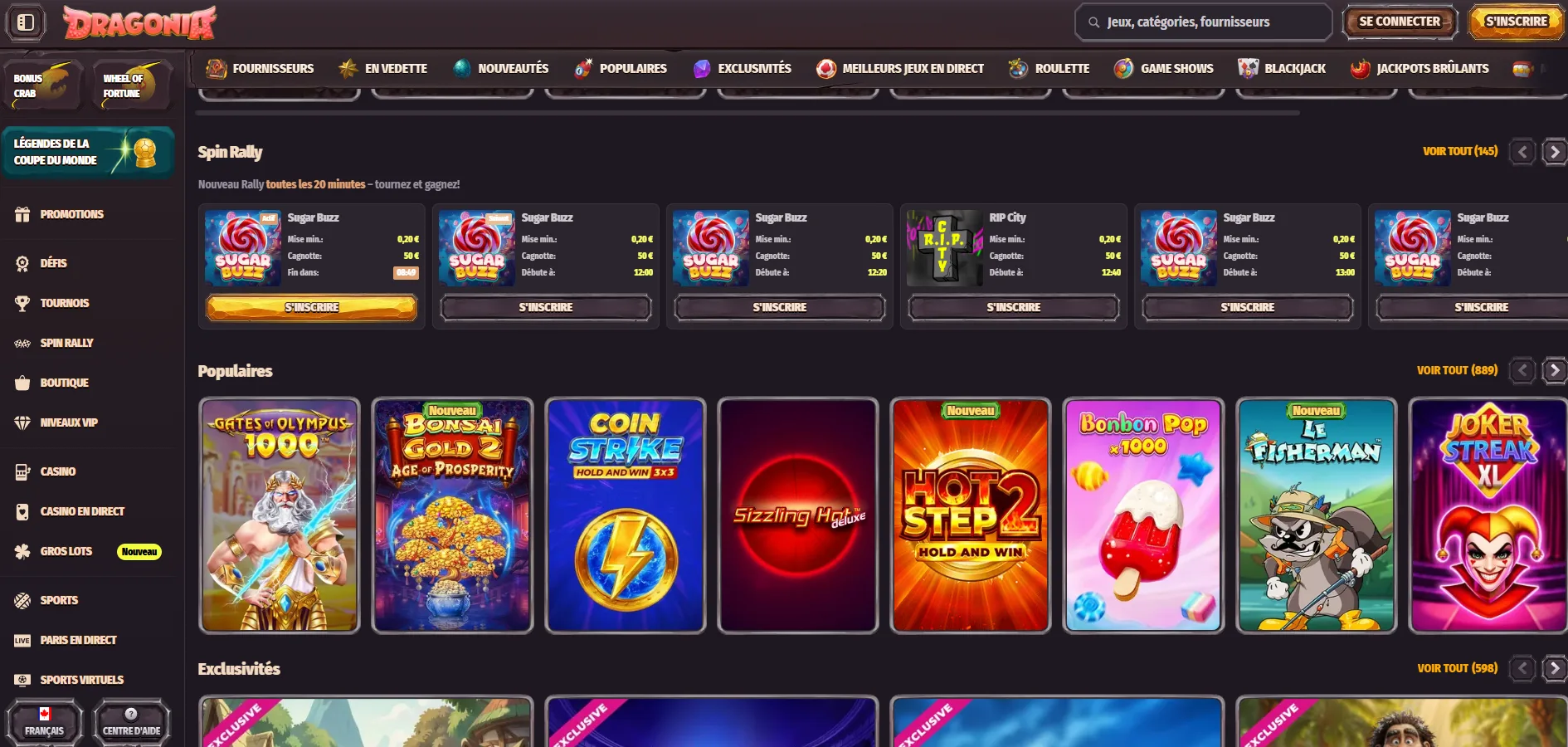 Dragonia roulette en direct